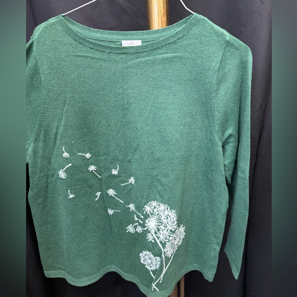 J. Jill Forest Green Knit Sweater